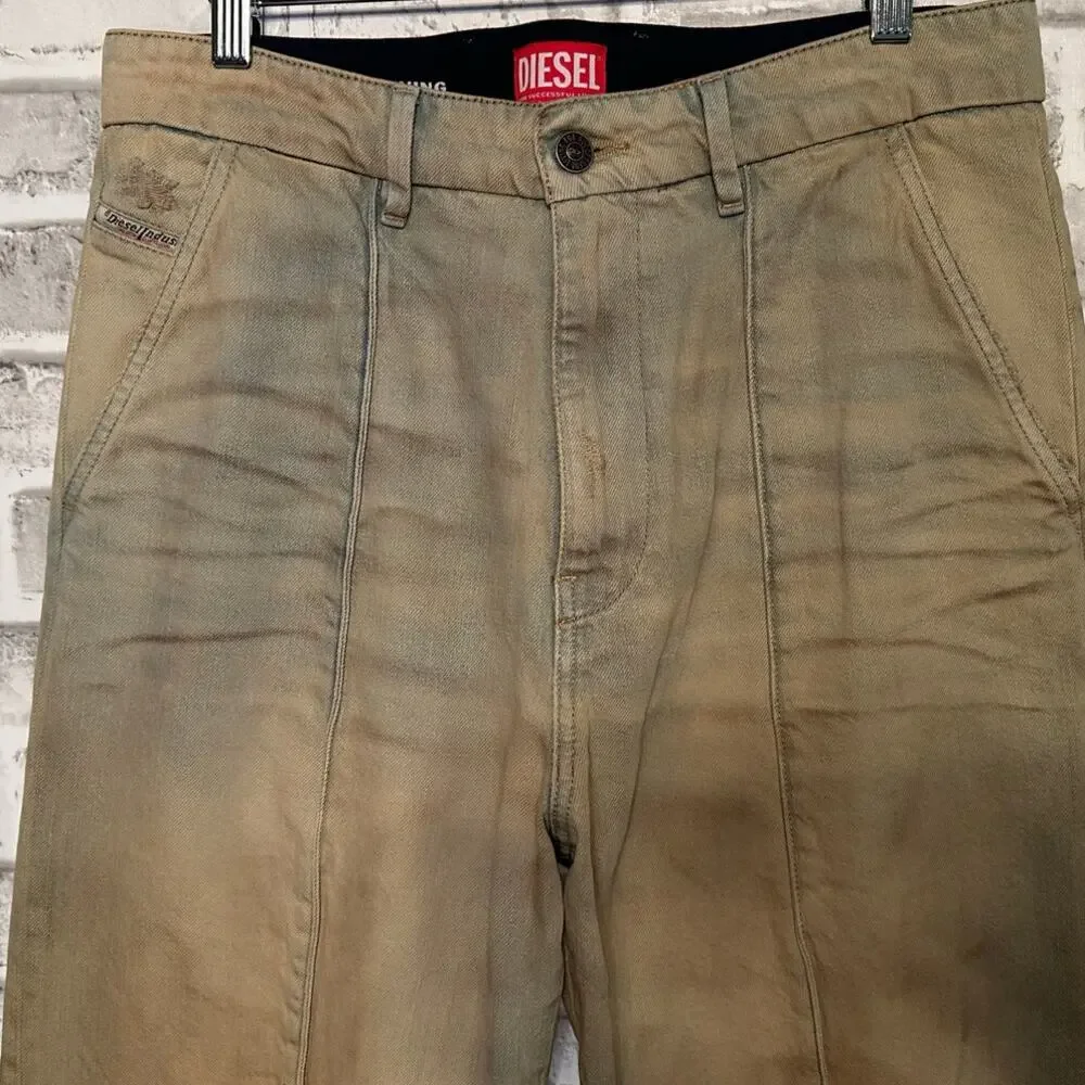 Diesel D-Chino-Work Relaxed Jeans 0jgas Men size 29 Dusty Blue Straight leg